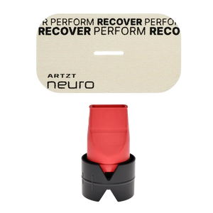 Ein Mouth Tape Recovery in der Farbe Cloud und ein Atemtrainer der Marke ARTZT neuro auf transparentem Hintergrund.