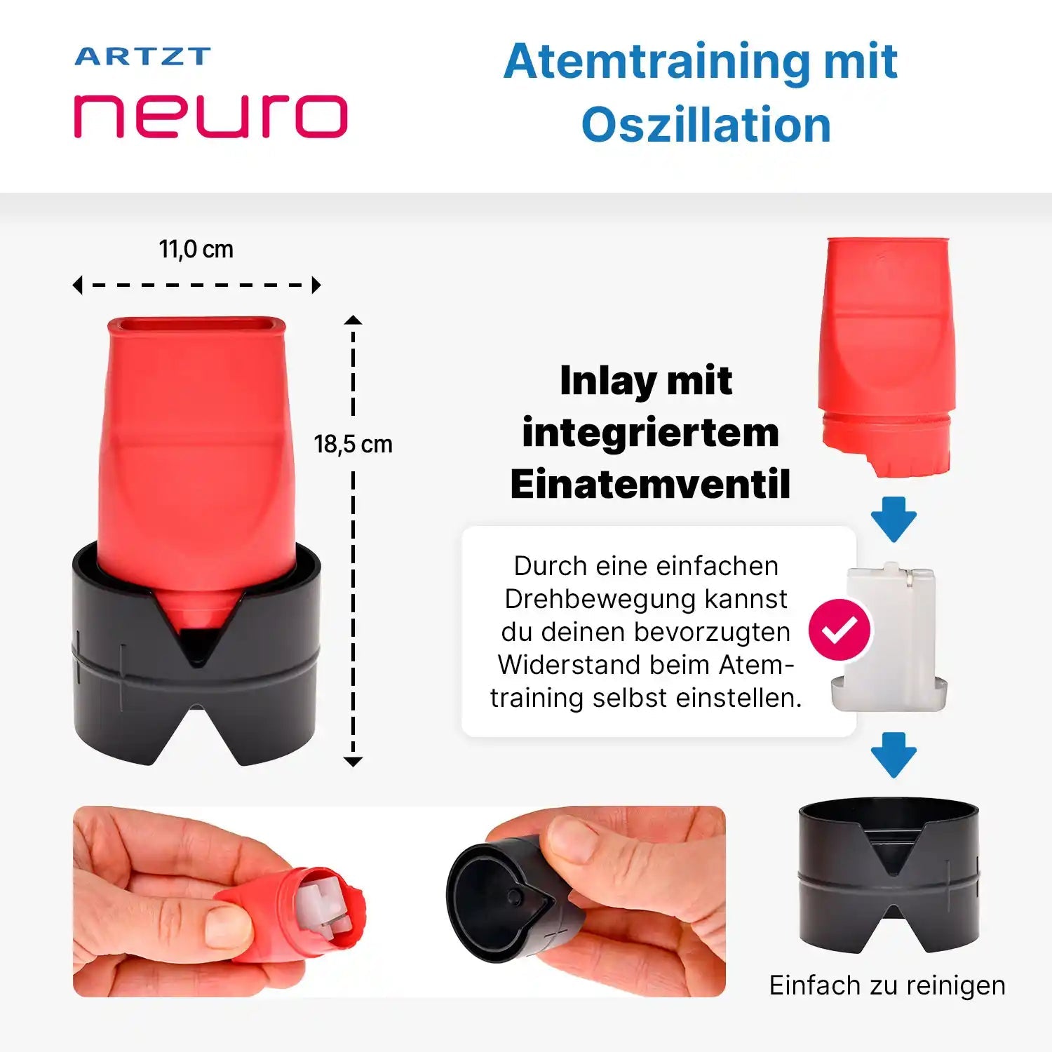 Atemtrainer | 7 Widerstände + Kontrollton ARTZT neuro