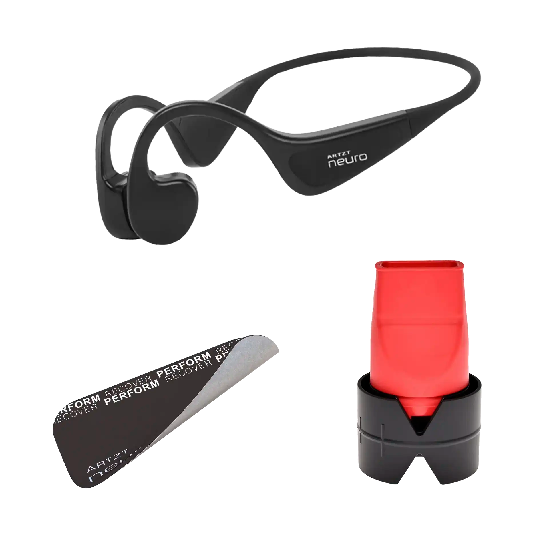 Produktbild mit ARTZT neuro SoundVibe II und Atemtrainer und Mouth Tape Recovery