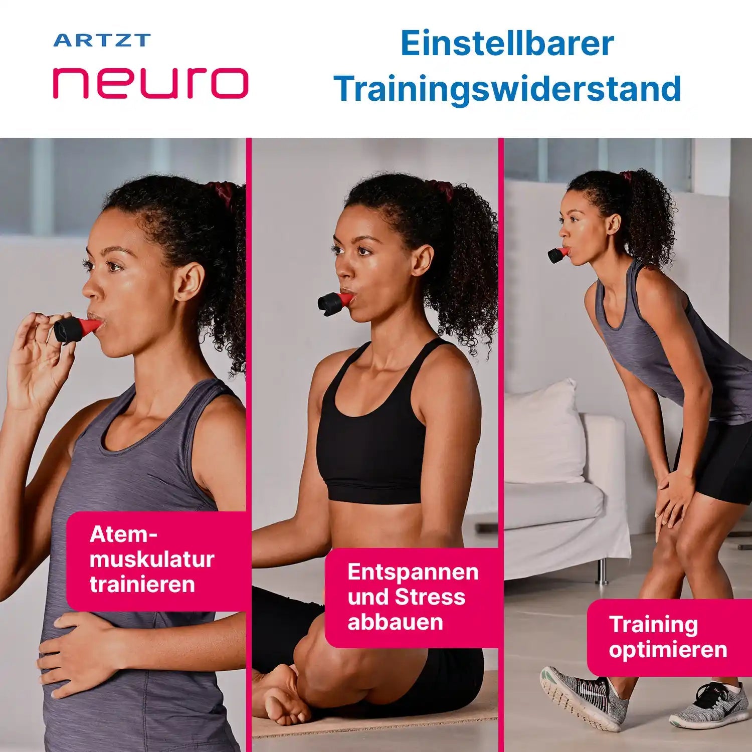 Atemtrainer | 7 Widerstände + Kontrollton ARTZT neuro
