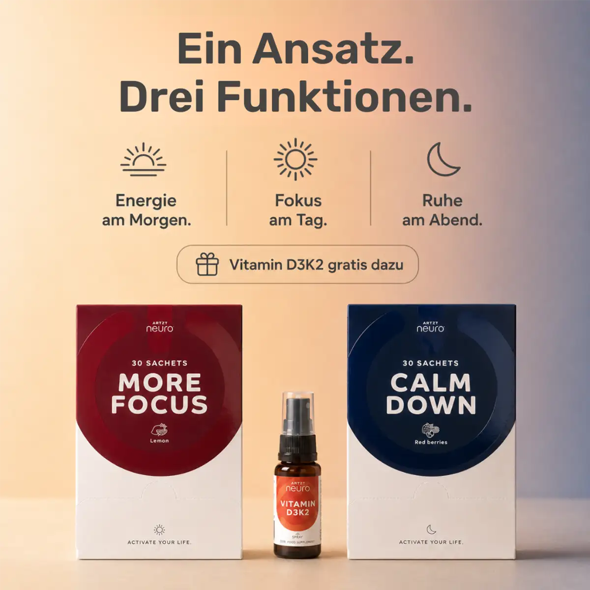 Focus + Calm Bundle | Un esprit concentré le jour. Une sérénité le soir. L'énergie comme base.