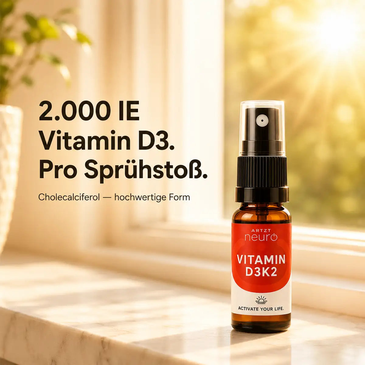 Vitamin D3K2 Spray | Für Knochen, Muskeln & Immunsystem