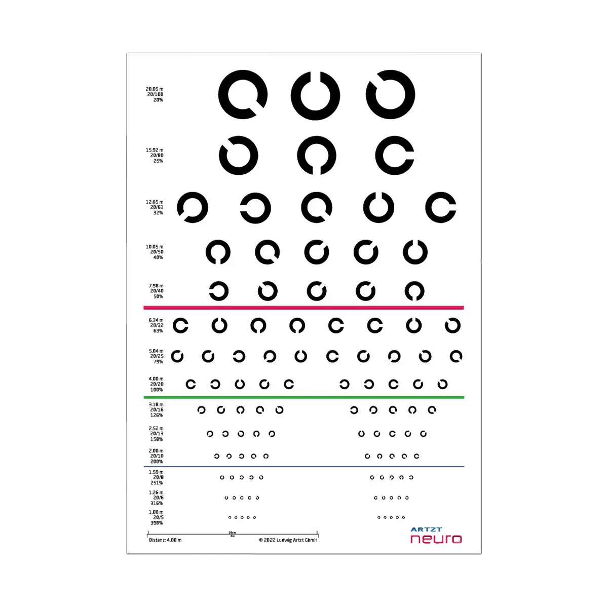 Sehtafel 4 m ARTZT neuro